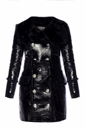 Fur-trimmed double-breasted coat, zdjęcie 1 Fur-trimmed double-breasted coat od Balmain
